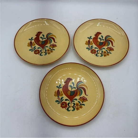 Taylor Smith & Taylor Other - Vintage Taylor Smith &‎ Taylor Rooster Salad Plate 6 1/2” Set of 3